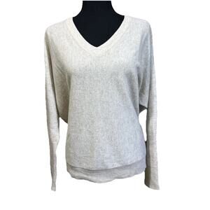Garnet Hill Cashmere Sweater Womens Small Beige Relaxed Luxury Parisian Capsule